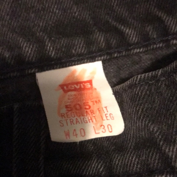 Men's Vtg Levi's 505 Made In USA Orange Tab 40x30 - Picture 4 of 6